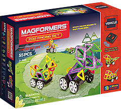 Фото магнитный конструктор Magformers Zoo Racing Set, 55 элементов