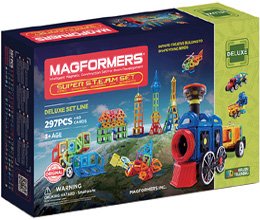 Фото магнитный конструктор Magformers Super STEAM Set, 337 элементов