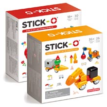 Фото магнитный конструктор Stick-O Construction Set + Stick-O Basic 30 Set, 56 элементов