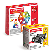 Купить Magformers Basic Plus 26 + Клик-колёса