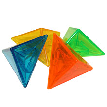 Фото магнитный конструктор Magformers Треугольные цветные пирамиды 4 за баллы, 4 элемента