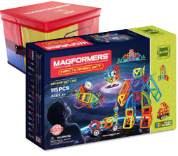 Фото магнитный конструктор Magformers Mastermind Set + Magformers Box, 116 элементов
