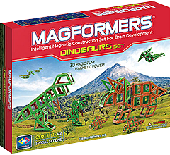 Фото магнитный конструктор Magformers Dinosaurs Set, 65 элементов