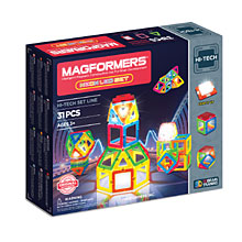 Фото магнитный конструктор Magformers Neon LED Set, 31 элемент